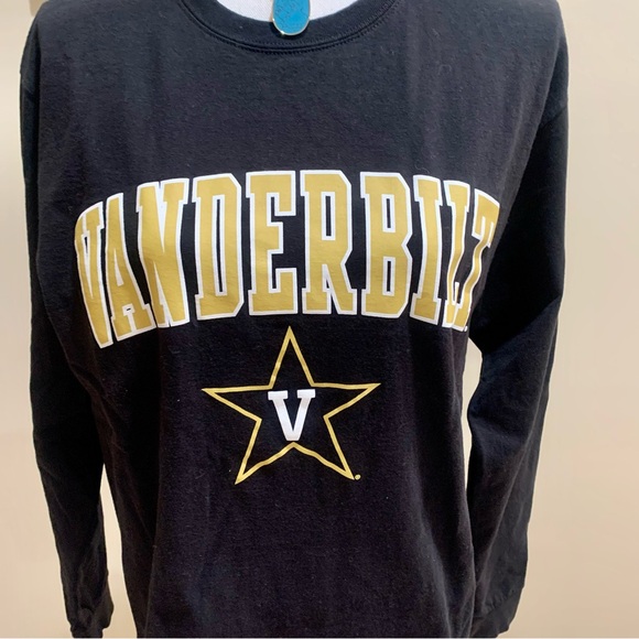 Champion Authentic Vanderbilt Vandy Collegiate Football Long Sleeve T-shirt M - Picture 2 of 6